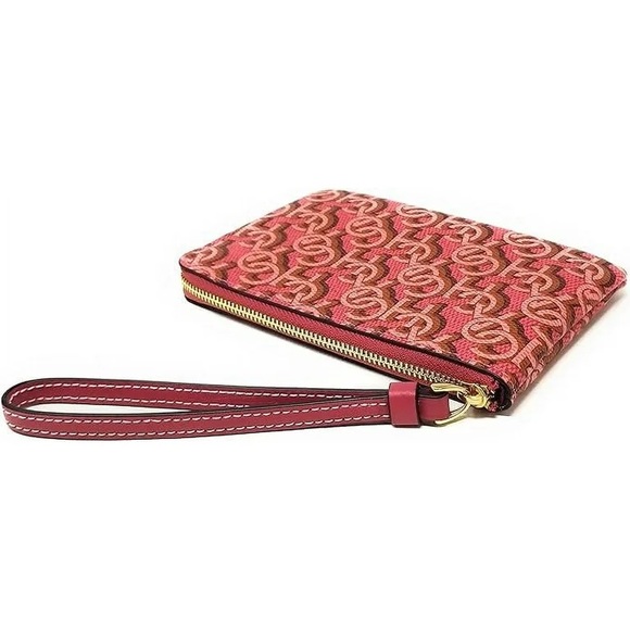 COACH CORNER ZIP WRISTLET WITH SIGNATURE MONOGRAM PRINT - Picture 9 of 10